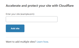 cloudflare_サイトドメイン入力画面